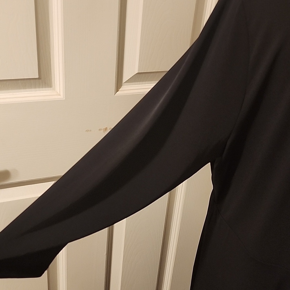 Torrid Black Long Sleeve Maxi Dress Hi-low Hem, Stretchy, Size 2 18/20 2x - Picture 8 of 12